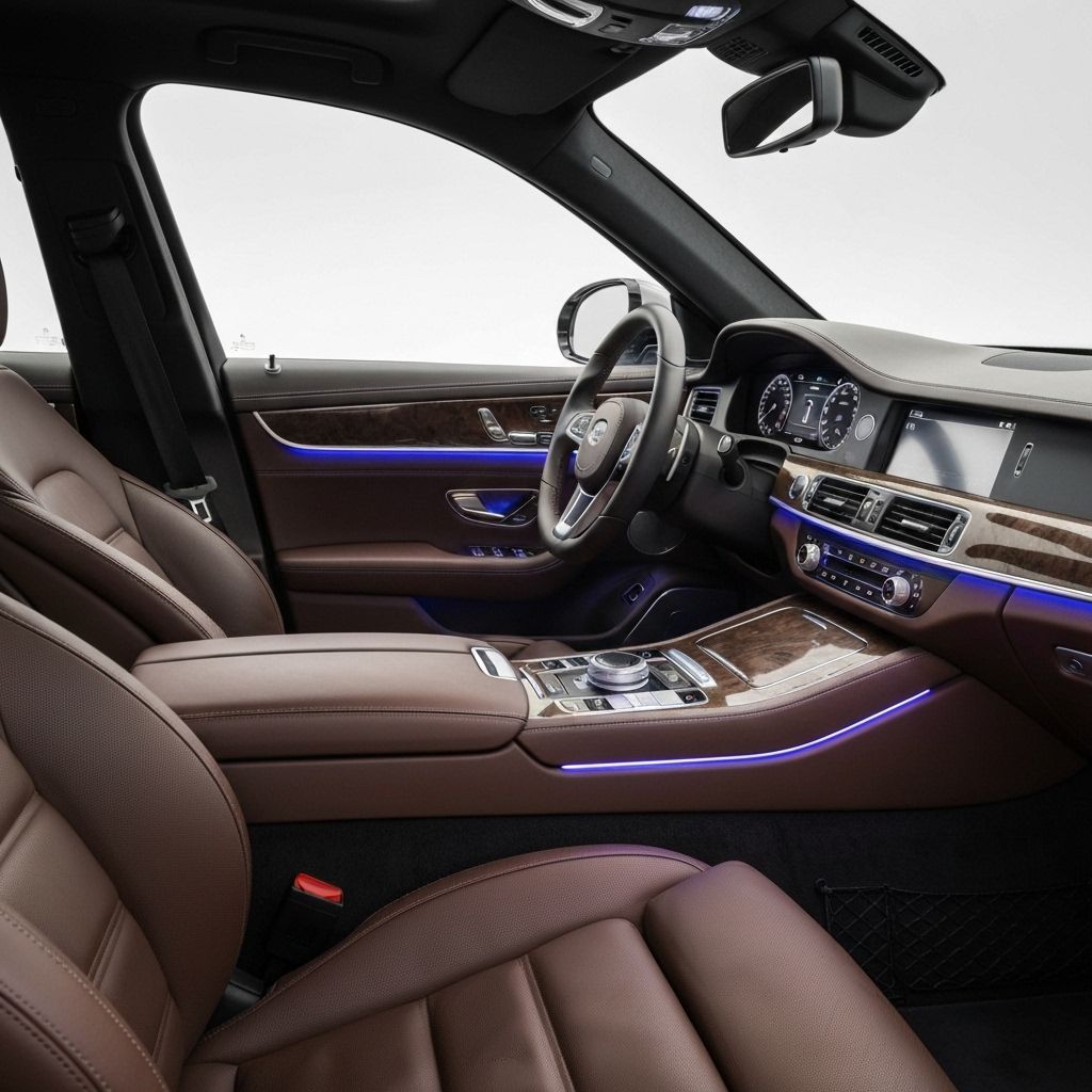 Clean luxury car interior after detailing